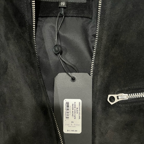 NWT Rag & Bone Genuine Suede Racing Jacket - Picture 2 of 2